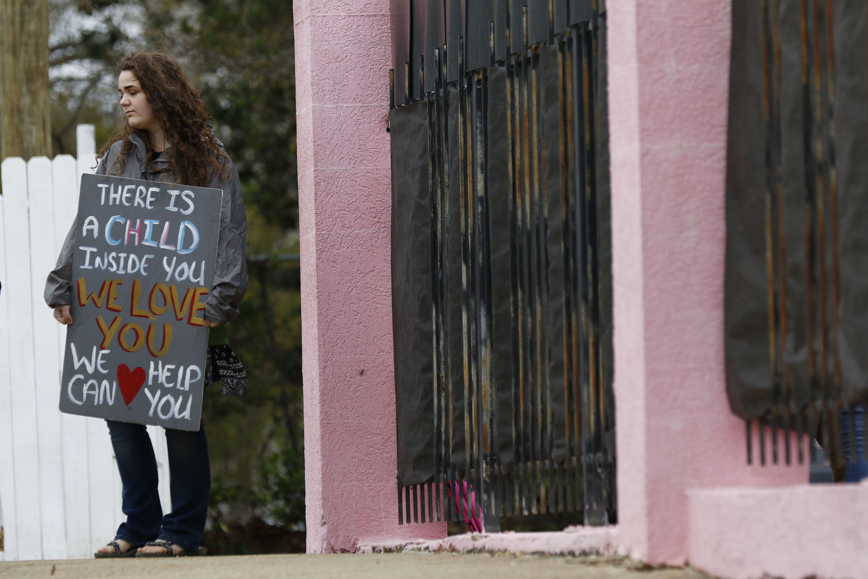 Lauren stands outside the Jackson Women's Health Organization's clinic